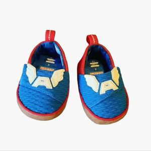 Toms x Marvel Captain America baby shoes